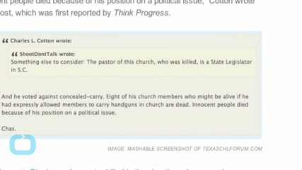 NRA Leader Blames Dead Pastor for Charleston Church Shooting