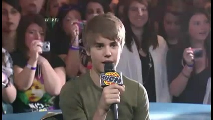 Интервю на Justin Bieber за Much Music 01.02.2011 част 1