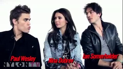 Nina Dobrev.ian Somerhalder.paul Wesley for Nylon Magazine ... 