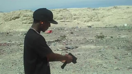 Lil B From The Pack Shooting 30 Clip Handgun!! 