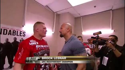 Ufc - Прегръдка между Скалата и Брок Леснар