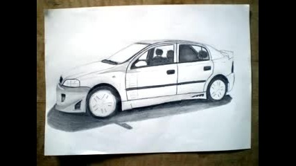 Рисуване на Opel Astra (снимки) 