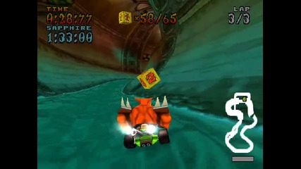 Crash Team Racing - Area N. Sanity Beach - Sewer Speedway - Platinum Relic 