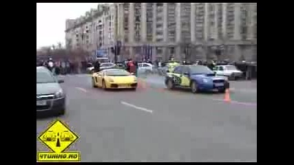 Subaru Impreza Sti vs Lamborghini Gallardo