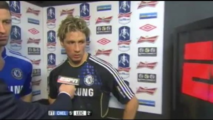 Gary Cahill and Fernando Torres - Leicester match interview (18 03 2012)