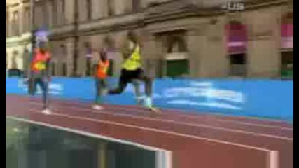 Usain Bolt 150м World Record Manchester 2009 - 14.35