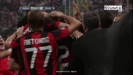 меко казано гол на Андреа Пирло! Парма - Милан 0 1 2.10.2010 