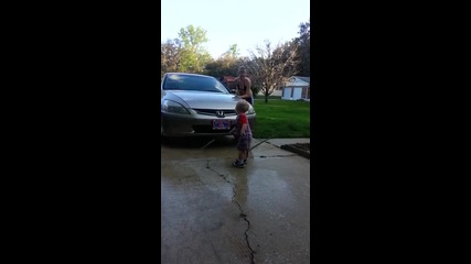 Helping mom wash car... - www.uget.in
