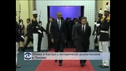 Обама и Раул Кастро се ръкуваха официално в Панама
