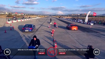 Unlim 500+ Гърция: Bmw M6 F12 vs Porsche Gt3 Rs 9ff vs Audi Rs6