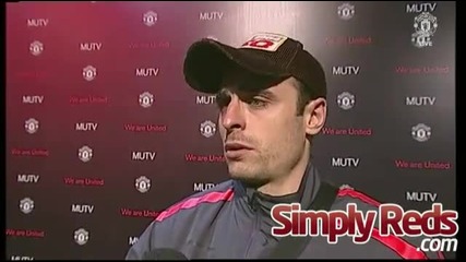 Бербатов с шампанско, интервю, крясъци от съблекалнята, Man United 7 - 1 Blackburn 