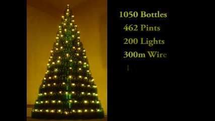 Невероятно!Коледно Дърво От 1050 Бутилки