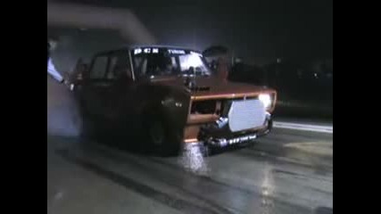 Toyota Supra Vs. Lada Turbo Drag Race [1/4 Mile]
