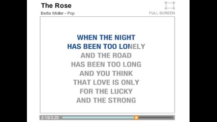 Bette Midler - The Rose - karaoke