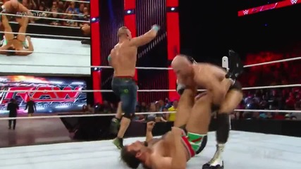 Alexander Rusev , Kevin Owens & Sheamus vs Randy Orton , John Cena & Cesaro - Wwe Raw 20 Юли 2015