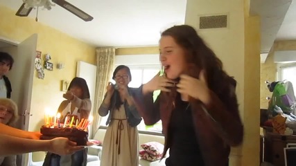 Girl's Hair Catches on Fire while Blowing out Birthday Candles