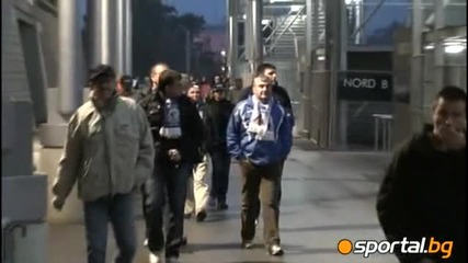 22.10.2009 Левскарите преди мача 