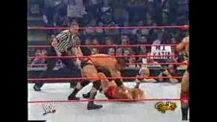 Raw 10/18/04 Randy Orton and Chris Jericho vs Batista and Ric Flair 