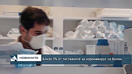 Близо 5% от тестваните за коронавирус са болни