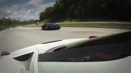 Underground Racing Twin Turbo Ferrari 458 Italia vs 2012 Lamborghini Aventador Lp700-4