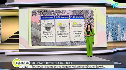 Прогноза за времето (31.01.2026 - сутрешна)