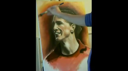 Fernando Torres Speed Oil Painting 