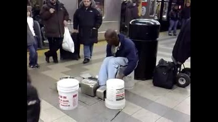 Drum and Bass (impressive street performer) 