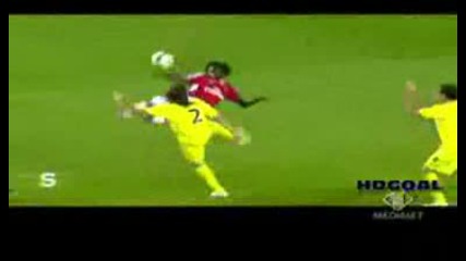 Adebayor Gol Arsenal 1 - 1 Villareal 07 - 04 - 09 