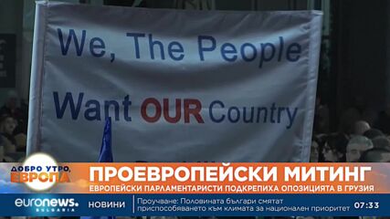 Европейски парламентаристи се включиха в митинг на опозицията в Грузия