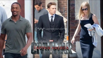 Снимки с героите от филма Капитан Америка: Гражданска Война (2016)