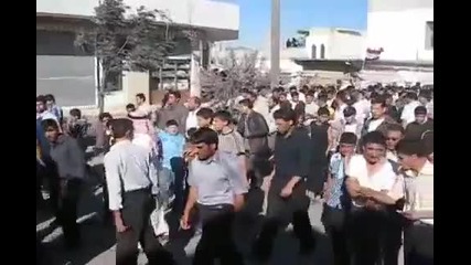 Ясим демонстрации въпреки обсадата и независимо от наказателното Асад в Сирия 10.05.2011
