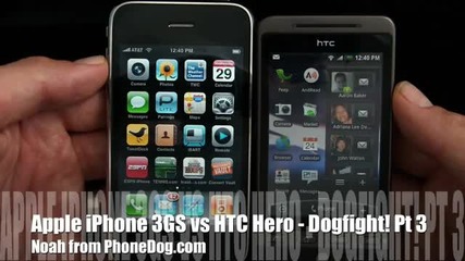iphone 3gs vs Htc Hero - Dogfight,  Pt 3