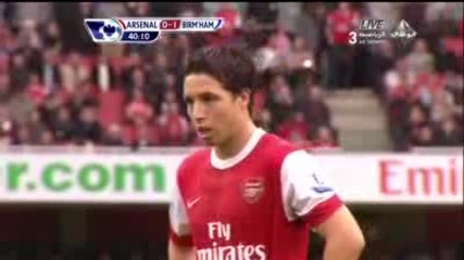 Arsenal 2:1 Birmingham | Nasri goal | 
