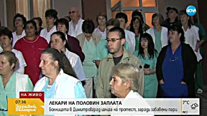 Болницата в Димитровград излиза на протест заради забавени пари
