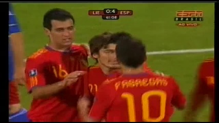 Лихтенщайн 0 - 4 Испания Давид Силва Гол