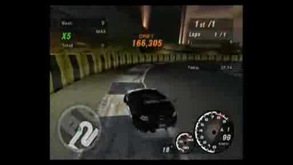 nfsu2 Parkide drift 4 1 lap with Bossbgm