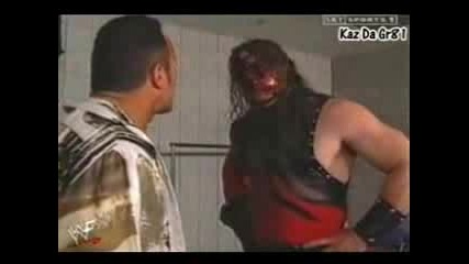 The Rock And Kane Fight Backstage