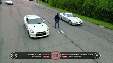 Mercedes Mclaren Slr vs Aston Martin Dbs vs Nissan Gт