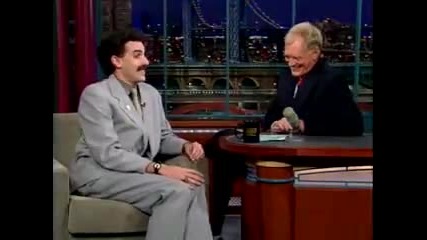 Borat в Шоуто на David Letterman 