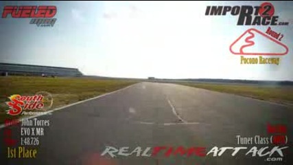 Evo X Mr wins at Pocono Real Ta Driver John Torres