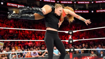Ronda Rousey charges from the crowd in Extreme Rules Match: WWE Now