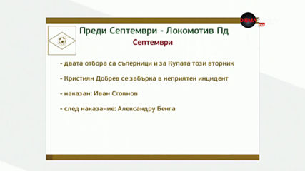 Преди Септември - Локомотив Пловдив