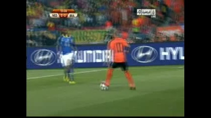 02.07.2010 - Световно Първенство 1/4 финал - Холандия 2 - 1 Бразилия автогол на Фелипе Мело 