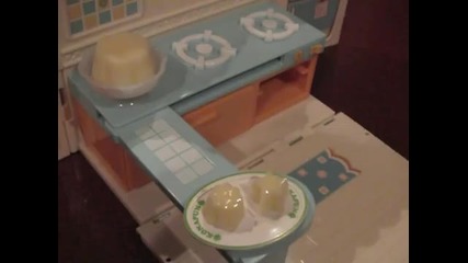 Плодова пита, яйчен крем , пудинг - Японска детска храна за игра 