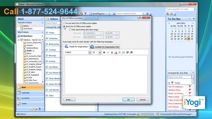 How to set-up autoreply in Microsoft® Outlook 2007 in Windows® Vista
