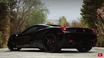 Ferrari 458 Spider on Custom Black Lf Wheels