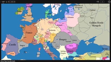 Картата на Европа през вековете