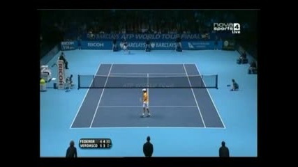 Роджър Федерер - Фернандо Вердаско 4 - 6 7 - 5 6 - 1 Barclays Masters London 