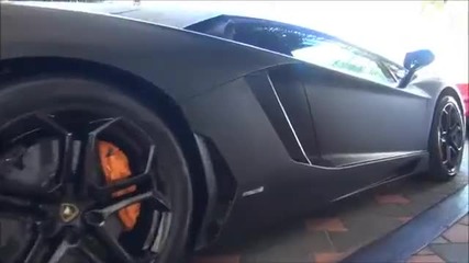 Matte Black Lamborghini Aventador