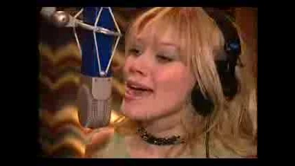 Hilary Duff In The Recording Studio